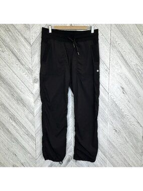 Lululemon Dance Studio Pants Womens Size 10 UNLINED Solid Black 30" Inseam
